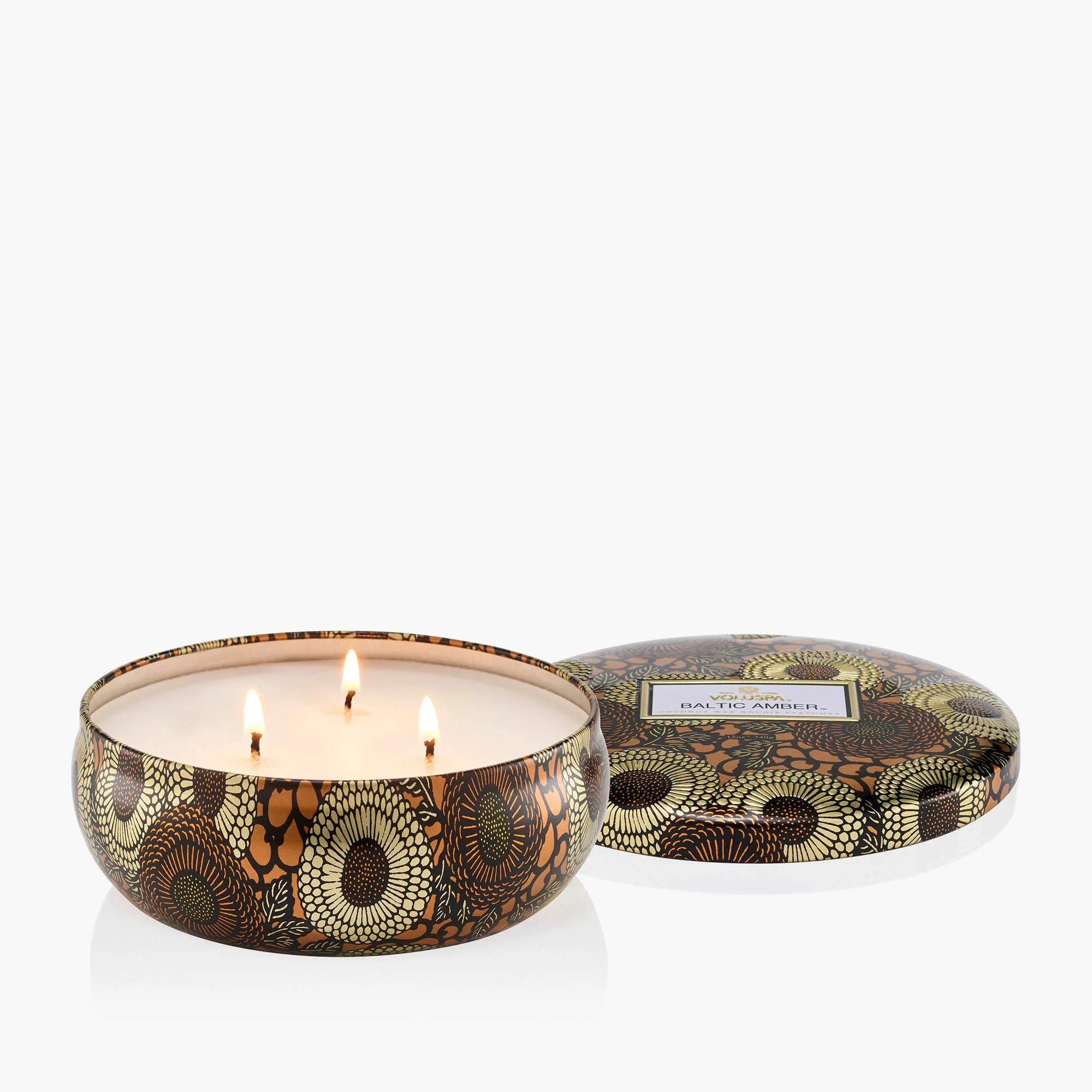 Baltic Amber - 3 Wick Tin Candle - Image 5