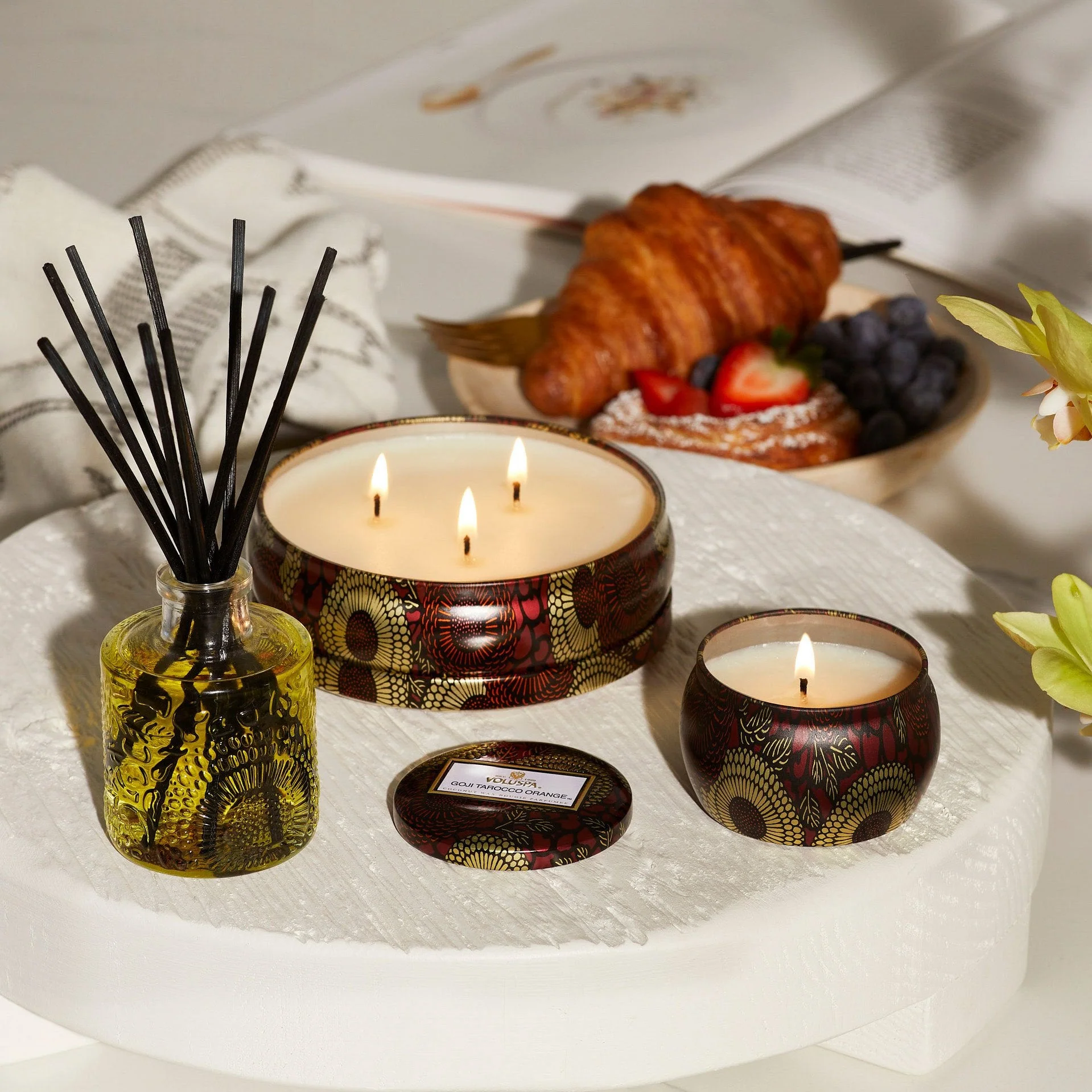 Goji Tarocco Orange - 3 Wick Tin Candle - Image 4