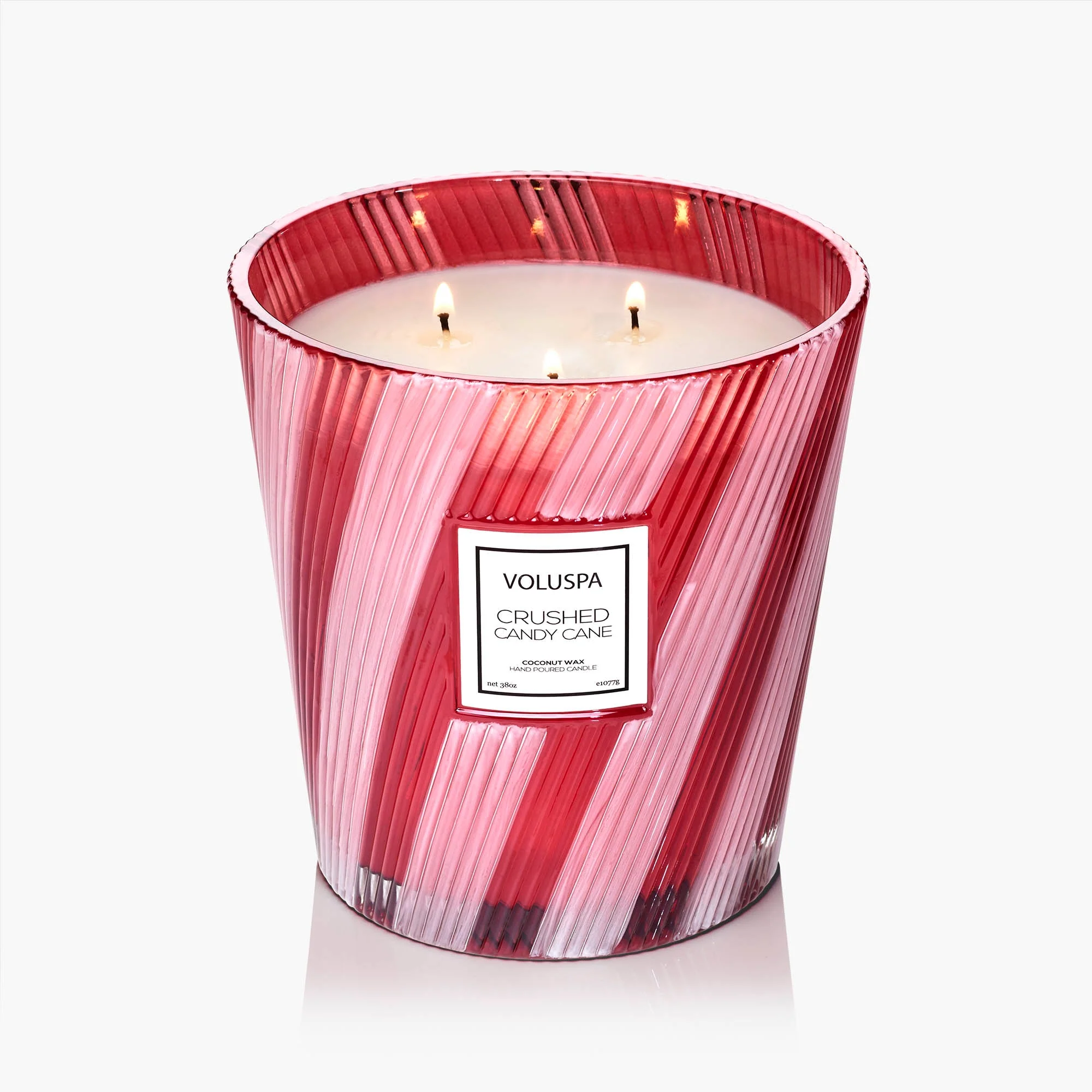 Crushed Candy Cane - 3 Wick Hearth Candle - Image 4