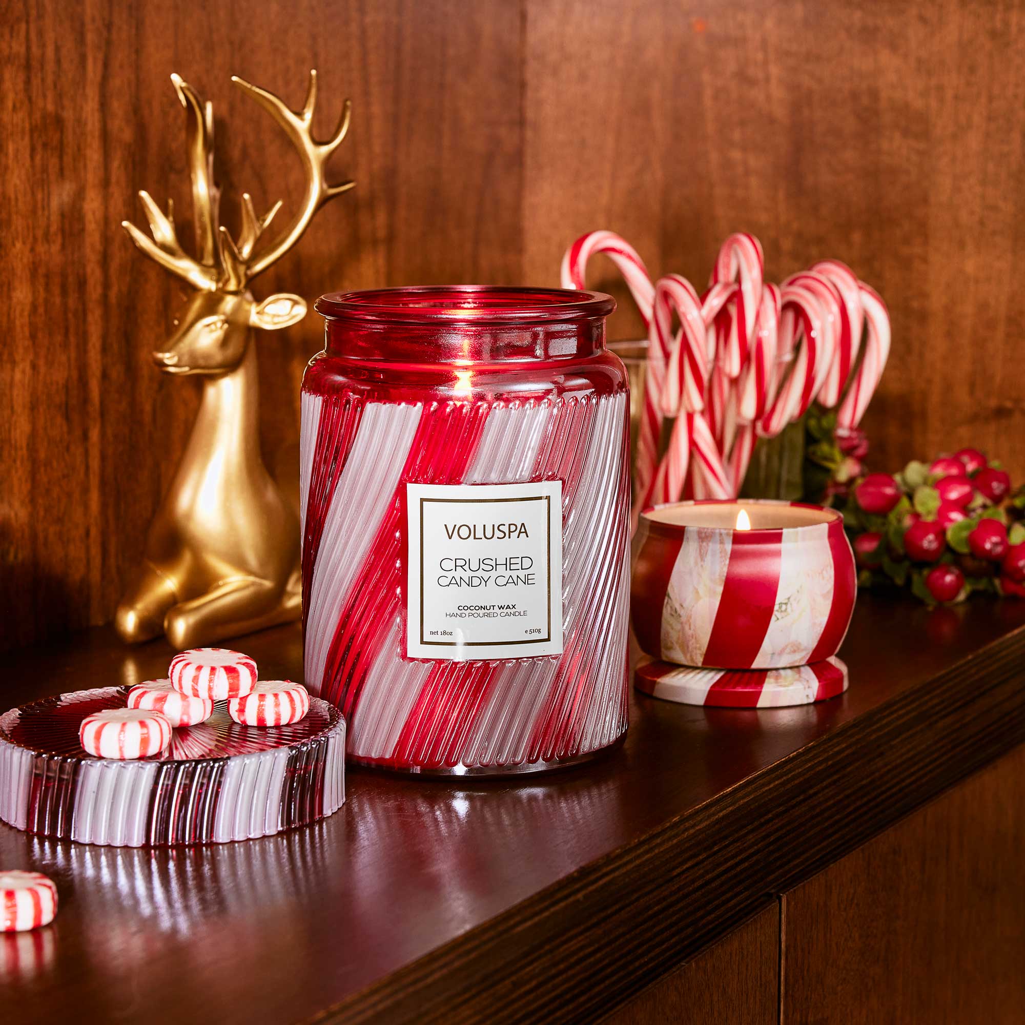 Crushed Candy Cane - Large Jar Candle - Image 3