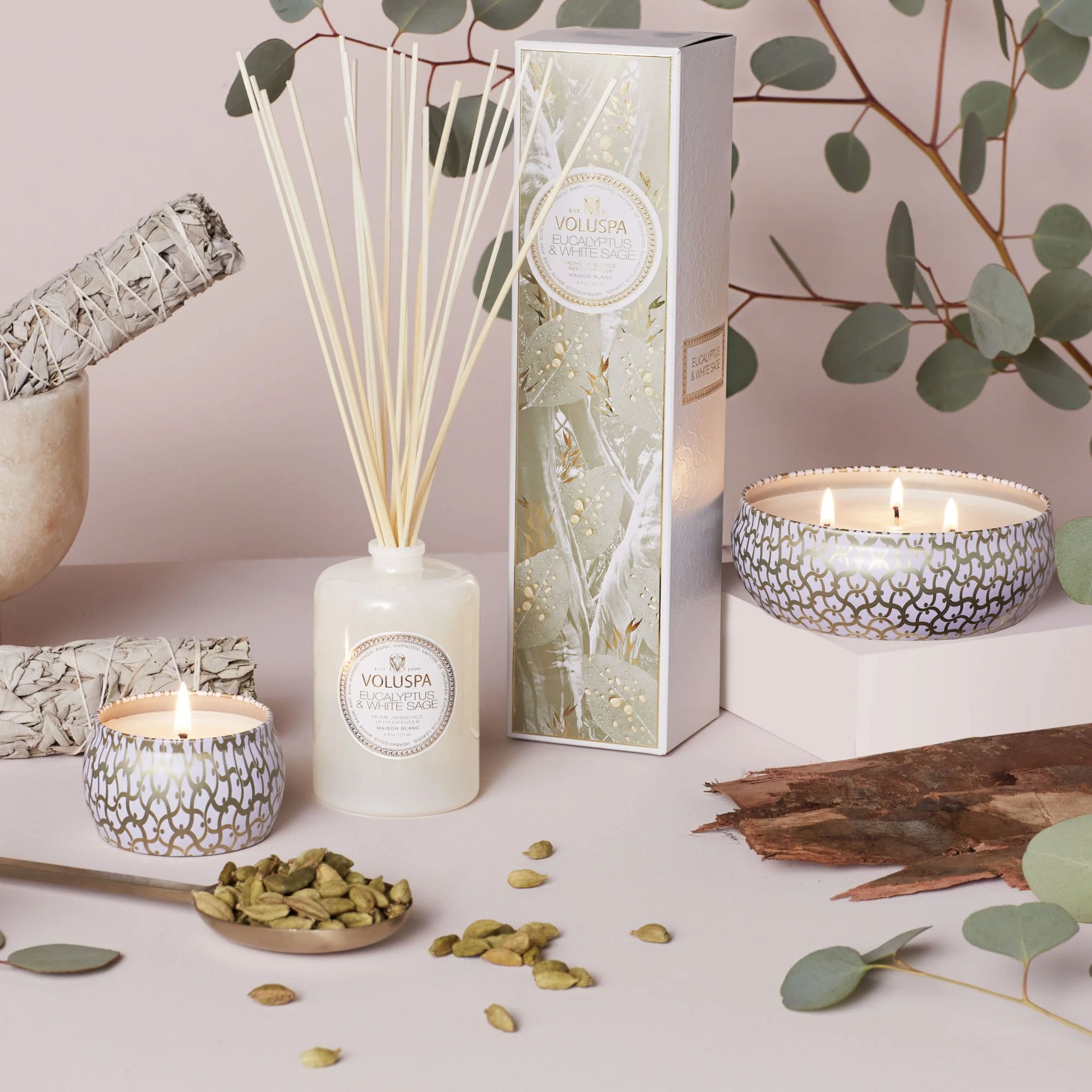Eucalyptus & White Sage - Mini Tin Candle - Image 3
