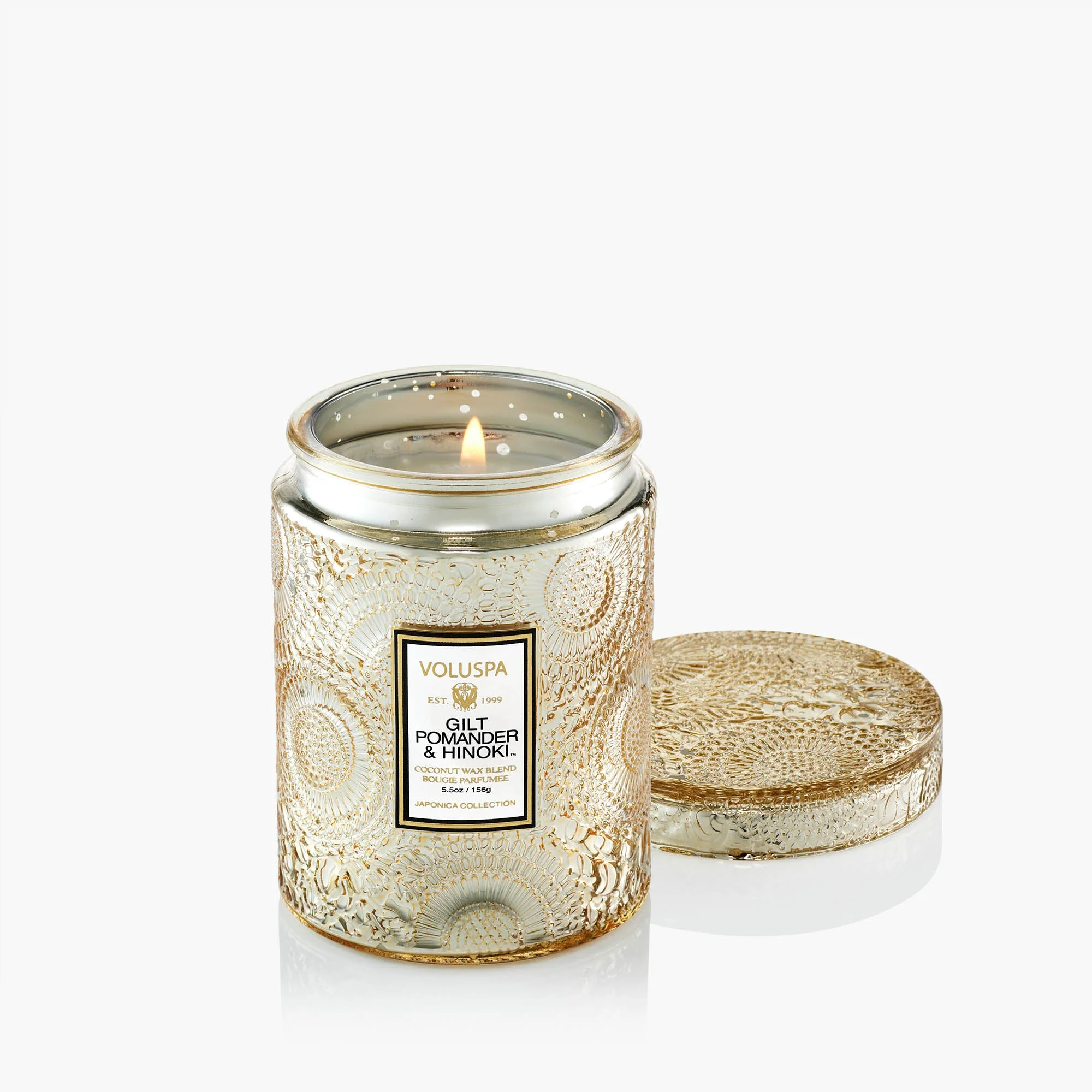 Gilt Pomander & Hinoki - Small Jar Candle - Image 6