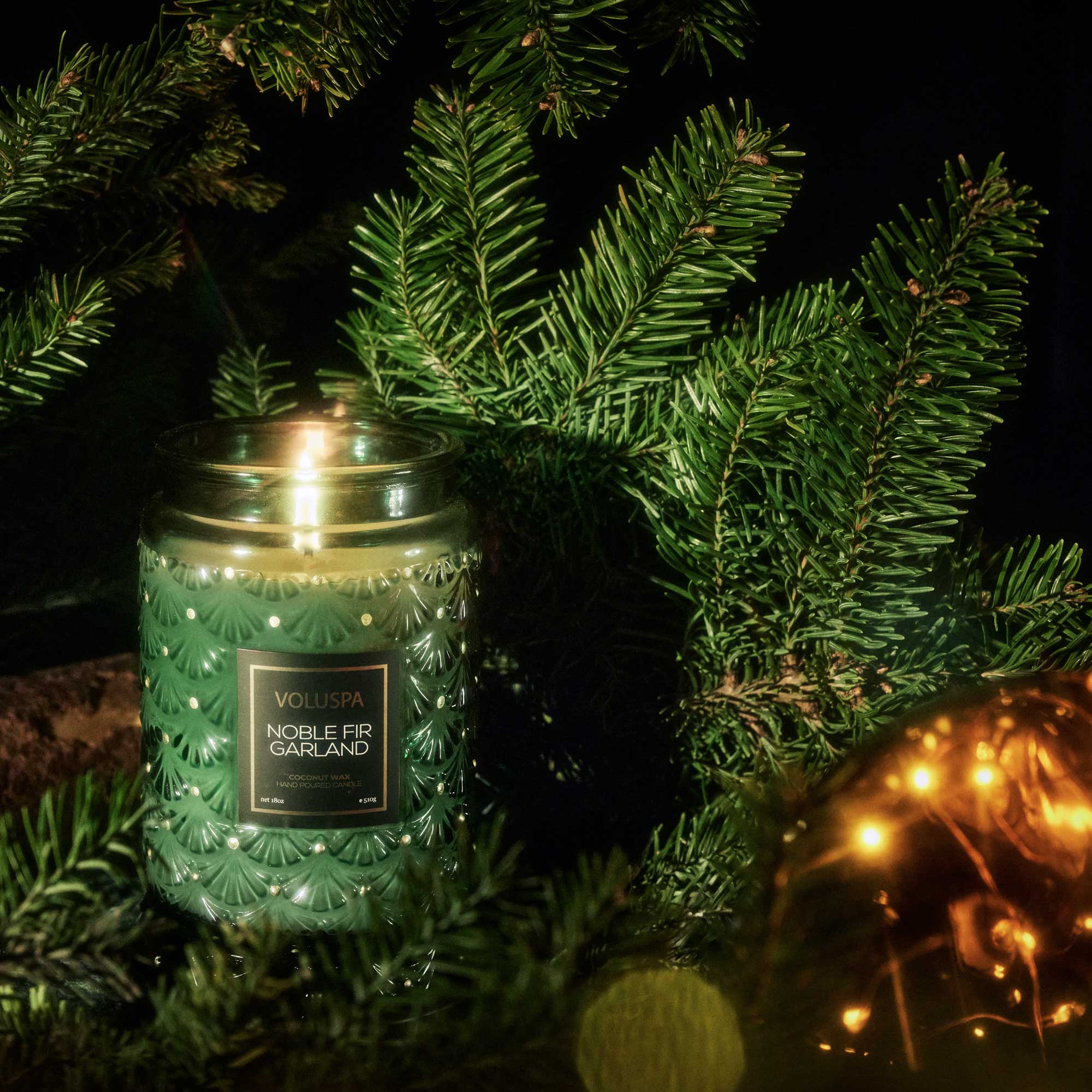Noble Fir Garland - Large Jar Candle - Image 3