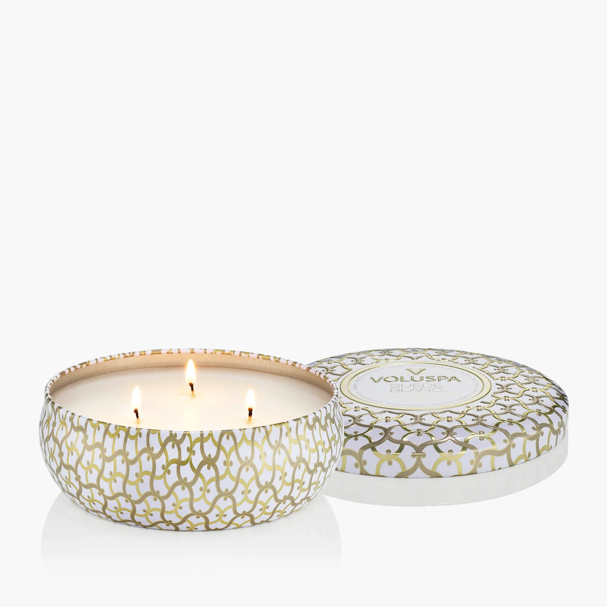 Suede Blanc - 3 Wick Tin Candle - Image 3